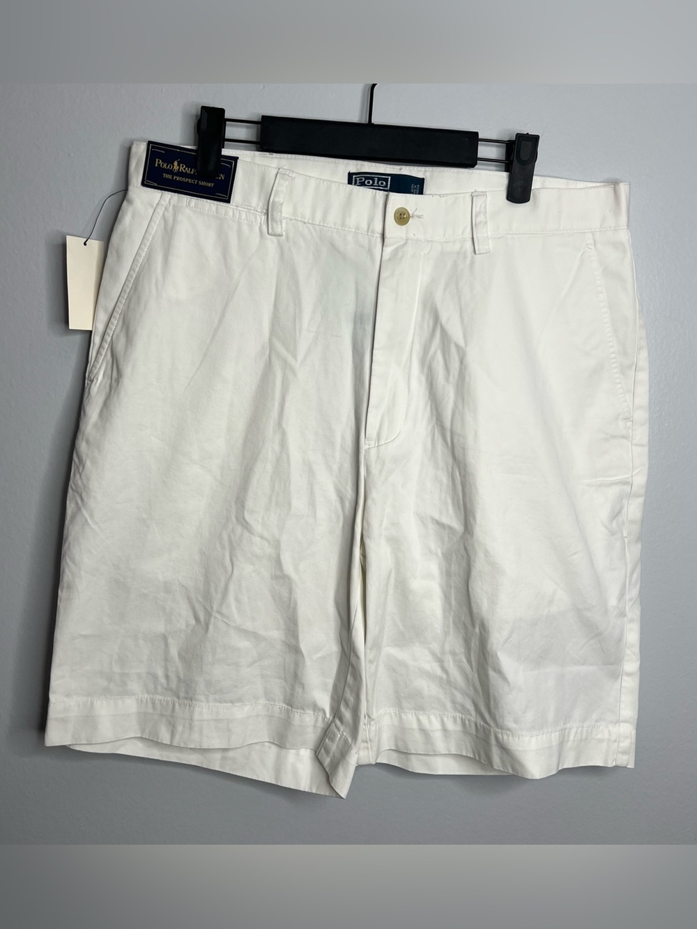 Polo Ralph Lauren The Prospect Short Mens 34 White 100% Cotton NWT 9 Inch Inseam